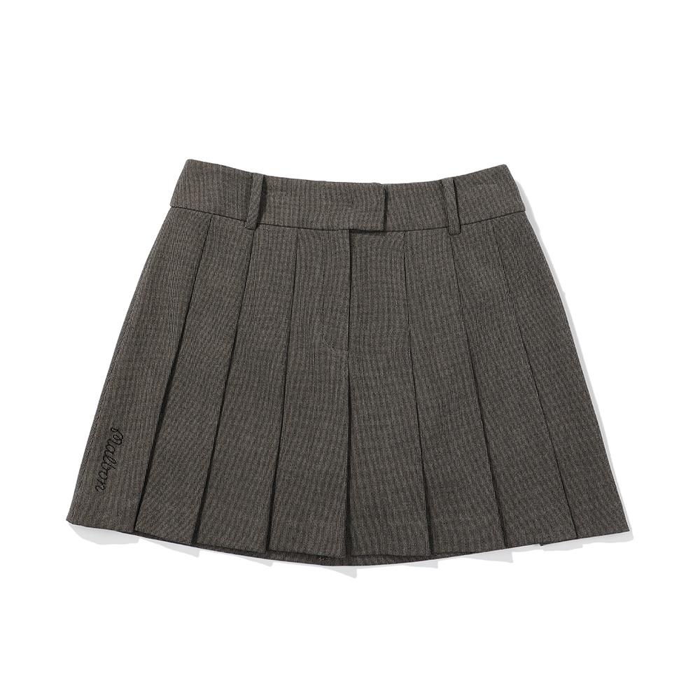 MALBON GOLF Wool-Like Pleated Skirt Brown (Woman)