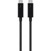Belkin Thunderbolt 3 Cable High Speed 40Gbps 100W Output 5K/Ultra HD Compatible 0.8m Black F2CD084BT0.8MBK