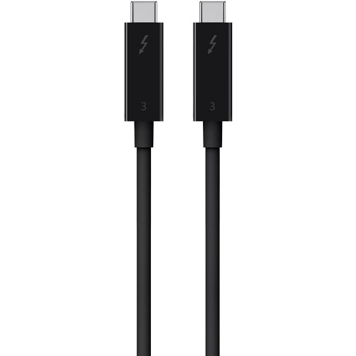 Belkin Thunderbolt 3 Cable High Speed 40Gbps 100W Output 5K/Ultra HD Compatible 0.8m Black F2CD084BT0.8MBK