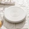 BR15cm White Double Layer Insulation Plate Serving Plate Ceramic Circular Appetizer Tableware Salmon Dish Restaurant TablewareEY
