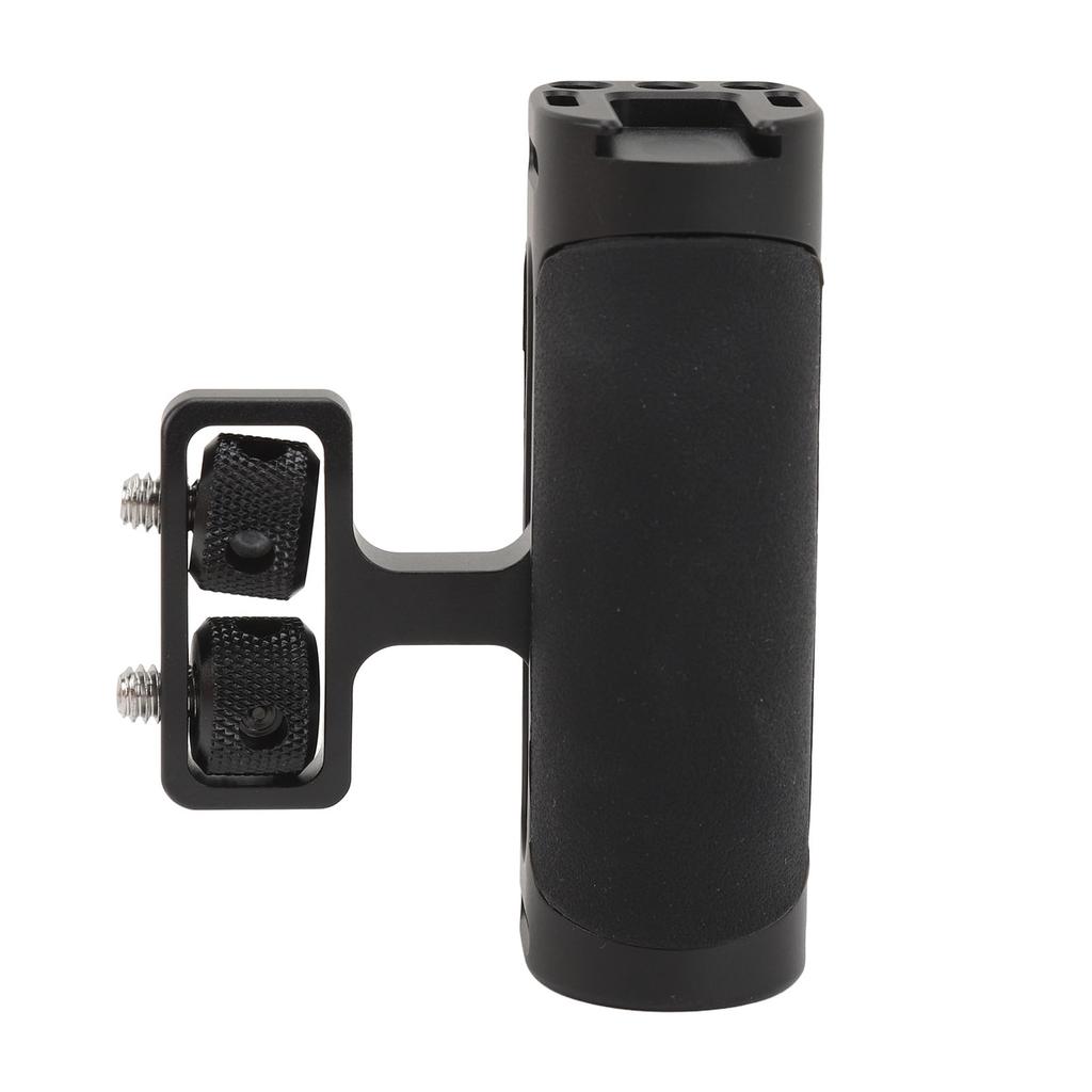Curved Side Handle Grip for Camera Cage with Cold Shoe Mount 14in Screw Hole Built In Hex Key