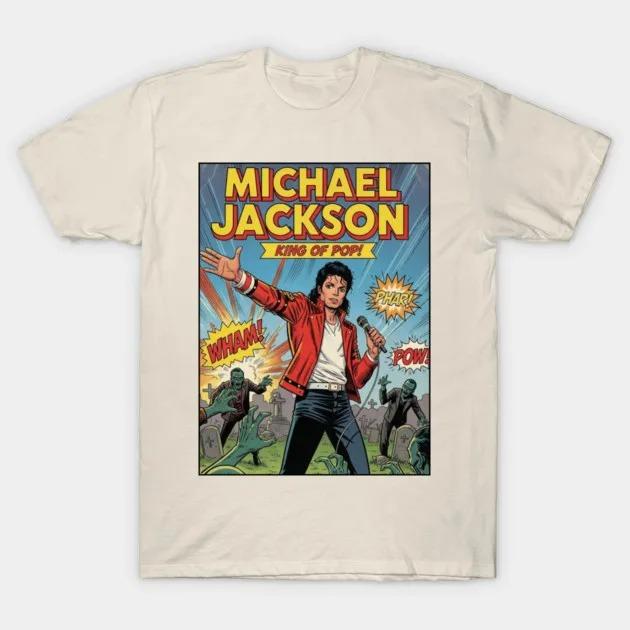 THE KING OF POP Salute To Michael Jackson Poster Graphic Print T-Shirt Men Women Loose Casual Oversized Top Streetwear Harajuku Fashion Summer New Tee