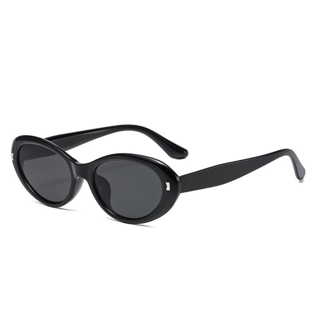 New Elliptic Frame Women Sunglasses UV Protection UV400 Retro Sunglasses Anti-Reflective Black Shades Driving