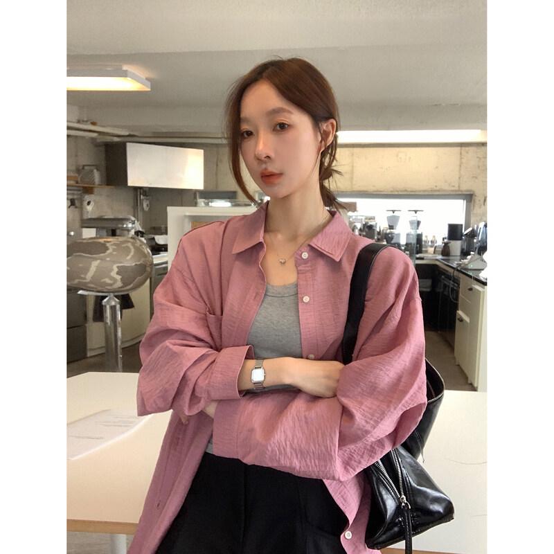 ICH MODE Women's Linen Blend Sun Protection Long-Sleeve Shirt