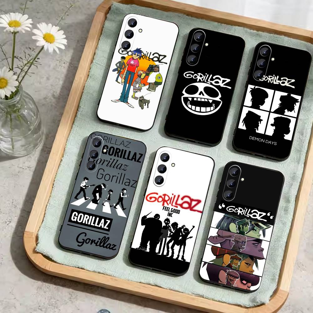 Comic R-Rock Band G-gorillaz Phone Case For Samsung Galaxy A73,A21s,A22,A31,A52,A53,A71,A41Soft Black Shell