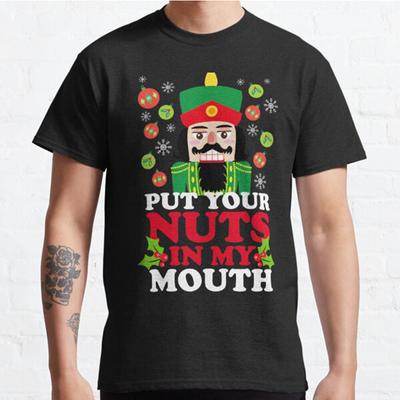 Plus Size S-3XL Put Your Nuts In My Mouth Printed T-shirt Men's Tops Fashion Clothes Tees