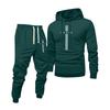 Men's Printed Hooded Sweatshirt And Sweatpants Casual Sports Suit