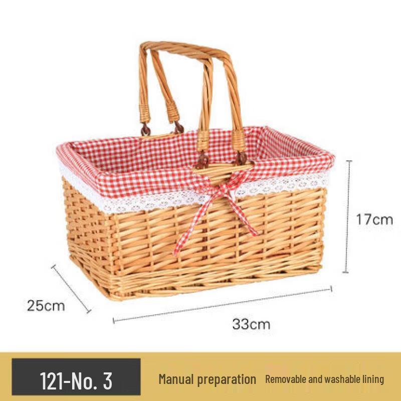Wicker Hand-Held Picnic & Camping Basket