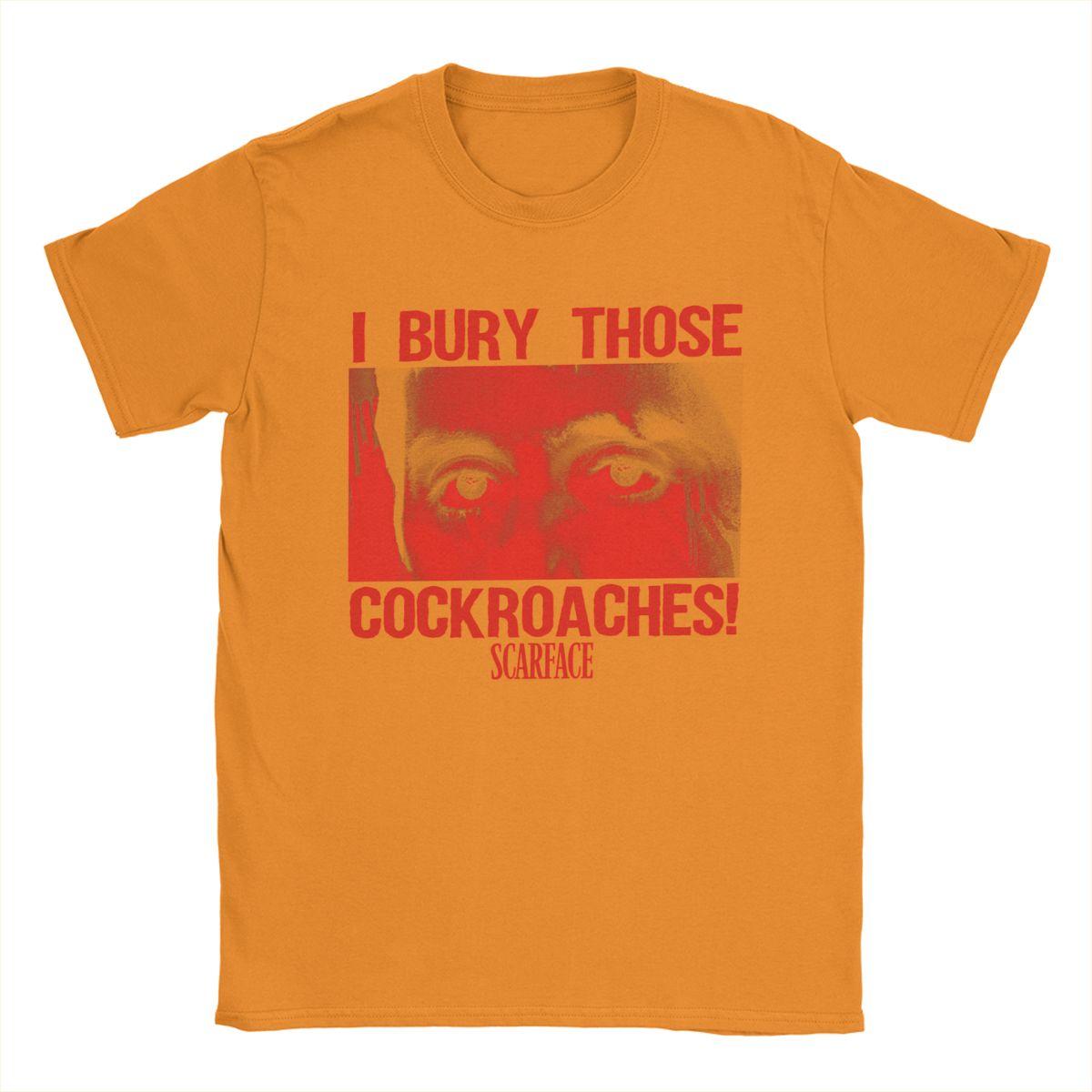 

Scarface Cockroaches T Shirts Men s Cotton Crazy T-Shirt Crewneck Tees Short Sleeve Clothes Summer XL