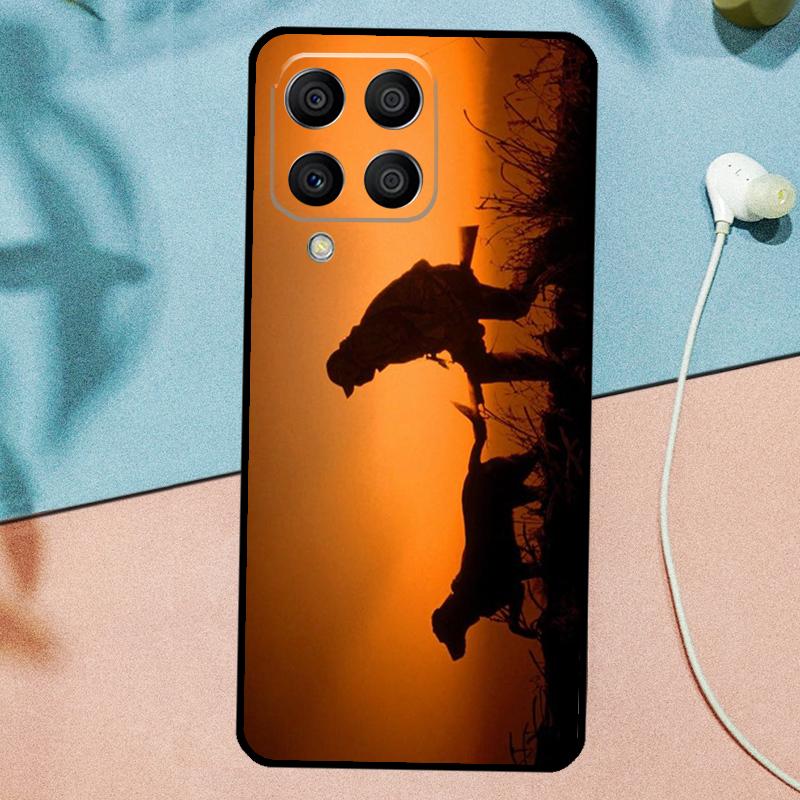 Hunter Man Fishing Dog For Samsung Galaxy M53 M33 M11 M21 M31 M12 M13 M14 M15 M35 M34 M54 M32 M52 M06 M16 M55 Case