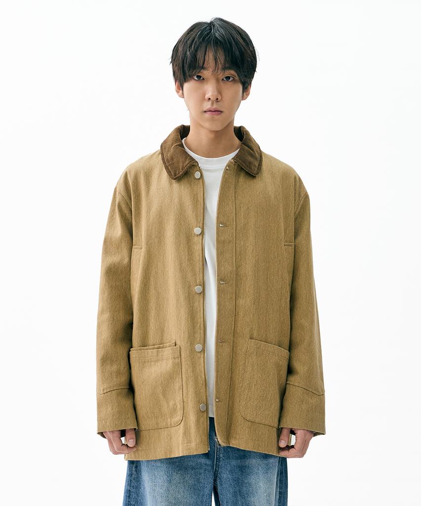Fdr Work Safari Chore Long Jacket Brown