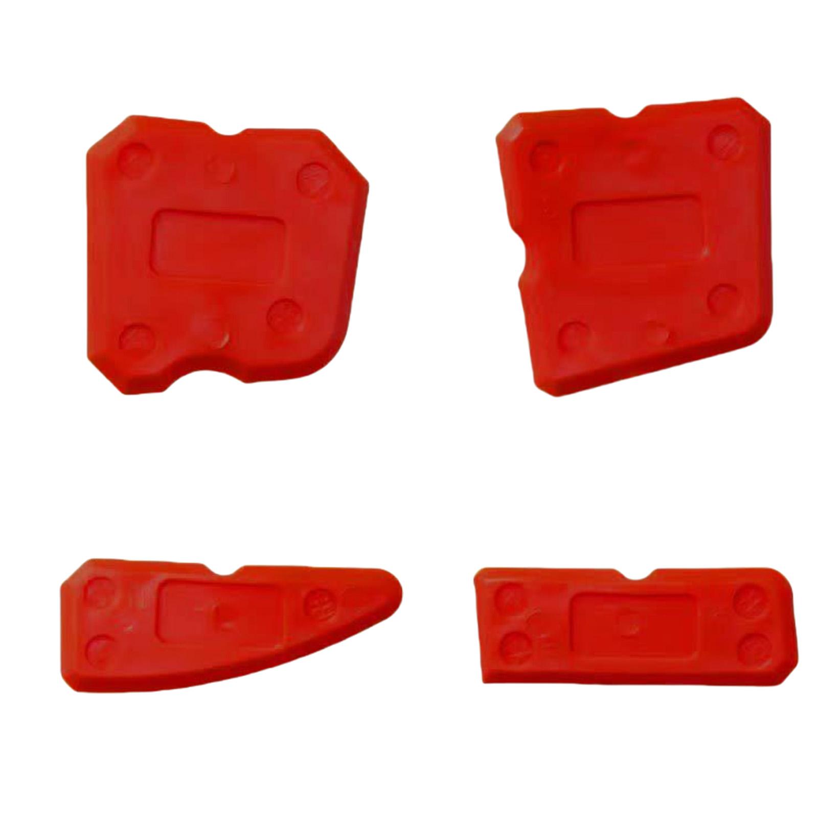 

4pcs Multifunctional Grout Scraper Set Suitable For Efficient Tile Seam Cleaning And Smoothing In Kitchens And Bathrooms красный