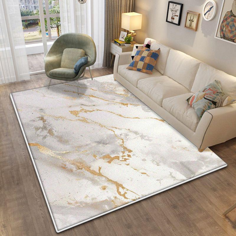 Simple Style Room Decoration Aesthetic Bedroom Carpet Non-slip Modern Living Room Rug Cloakroom Decoration Home Mats Easy Clean