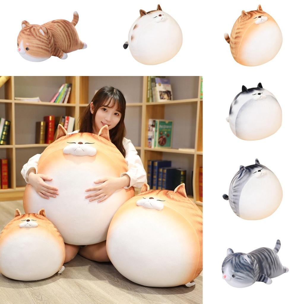 Big Huggable Cat Plushie For Bedtime Cuddles With Realistic Design And Smooth Stitching