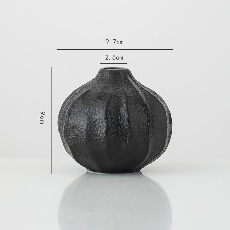 Black Minimalist Creative Decoration with Dried Flowers Flower Vases Entrance Desk Living Room Floral Arrangements Flower Vase