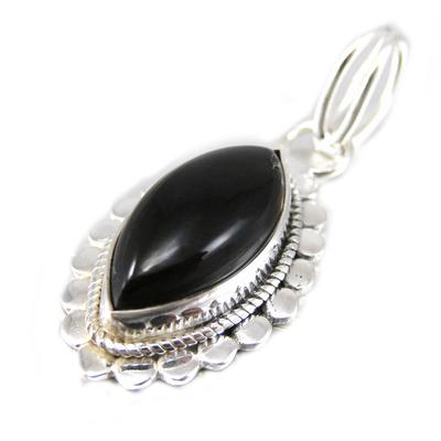 [F7774] - Silver Pendant 'Heaven' Smoky Quartz