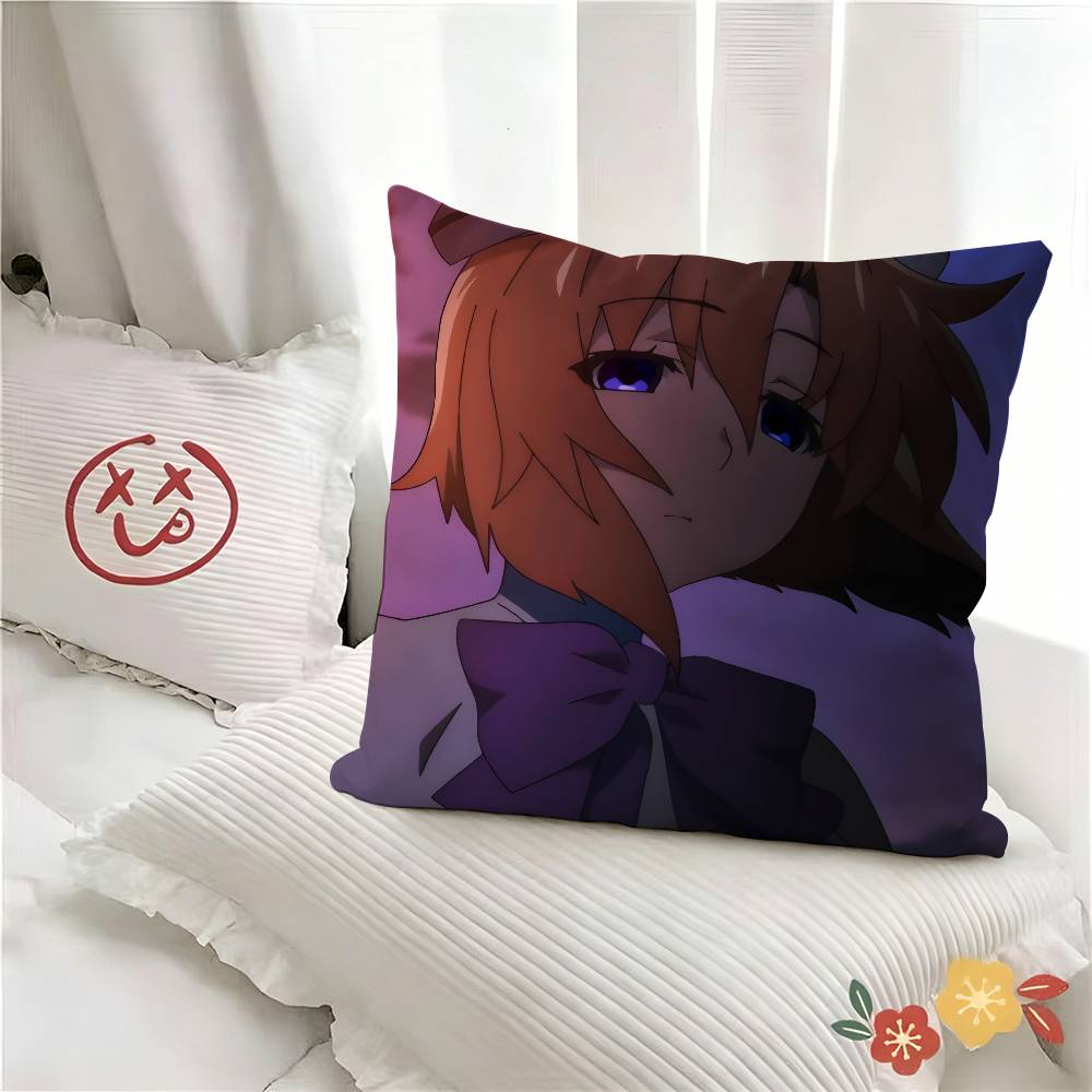 pc Anime HHigurashi When They Cry Pillow Case Fashion Square Pillowcase Bedroom Sofa Room Ins Decoration Leisure