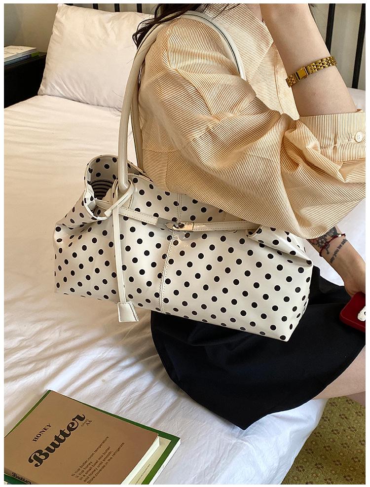 Women's Polka Dot Tote Bag - Stylish, Large Capacity for Work and Casual Use, 2026 New Fashion.