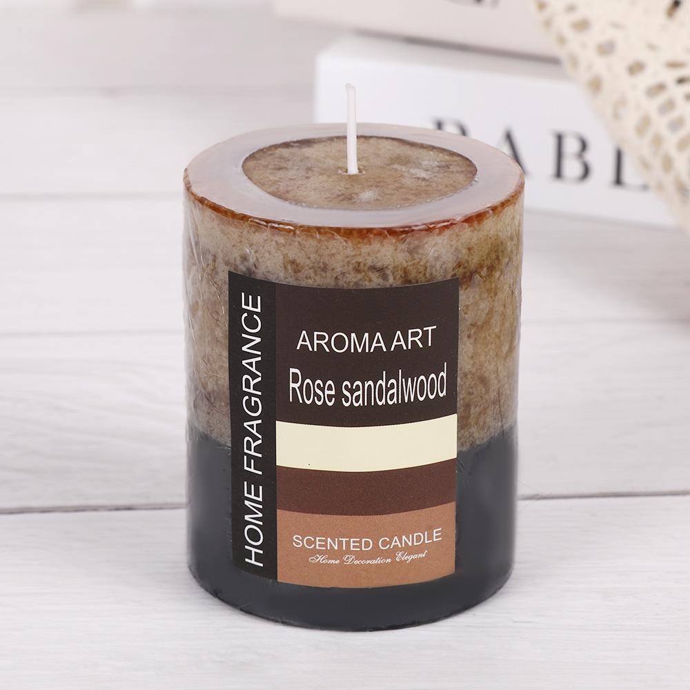 Handmade Retro Cylindrical Scented Candles for Home Non-romantic Emergency Lighting Wedding Church Candles