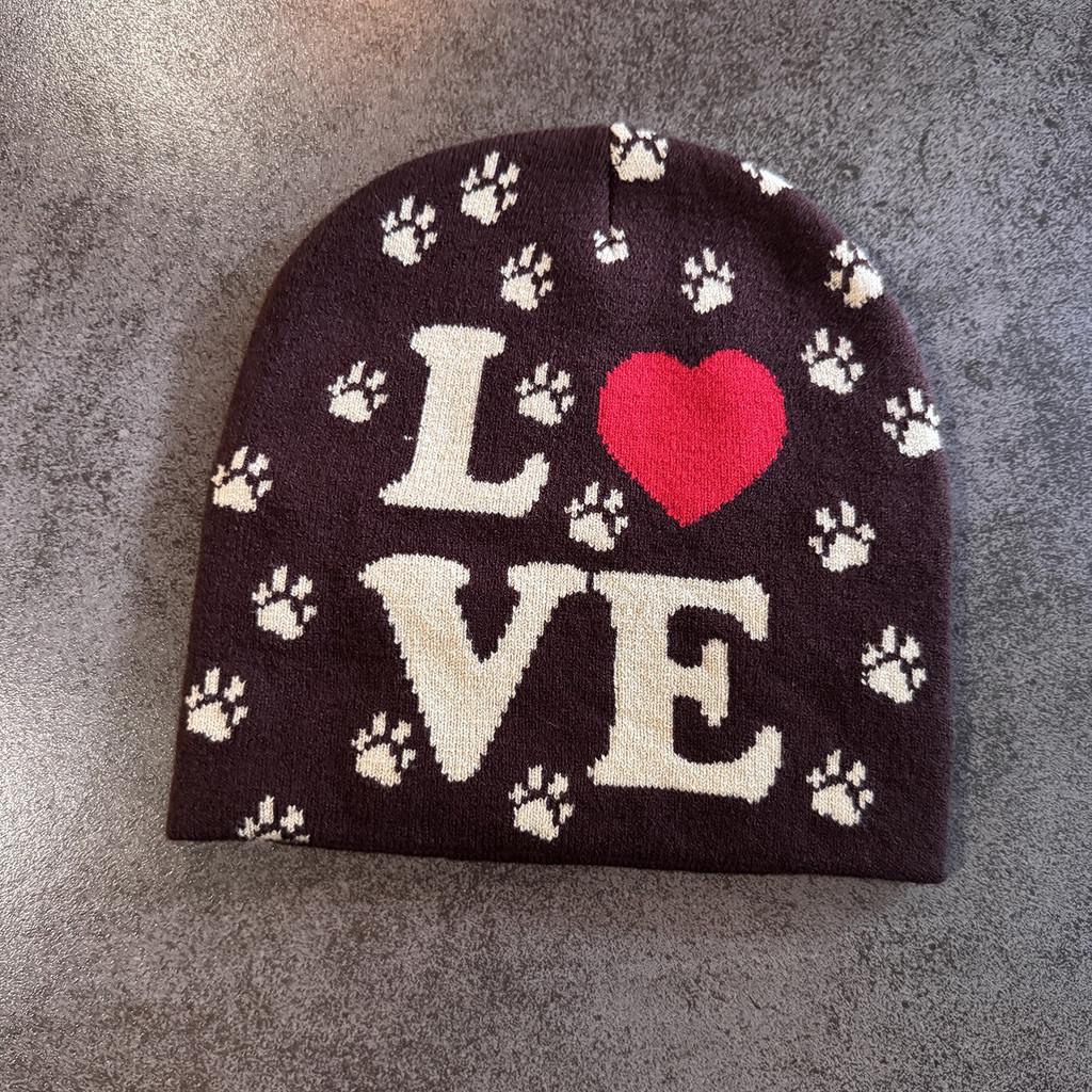 Love Letter Pattern Beanie Knitted Hat For Warm Winter Cap Breathable Fashion