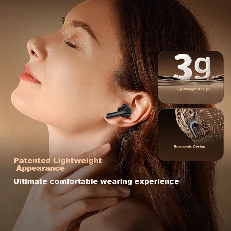 PVF Bluetooth Earphones, Ultra-Long Battery Life, Sports, Noise Reduction, Black