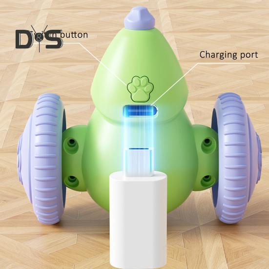 Smart Elektrisk Mus Katteleke Oppladbar Automatisk Bevegelig Mus Bil Leike med LED-lys Interaktiv Kattekost for Innekatter