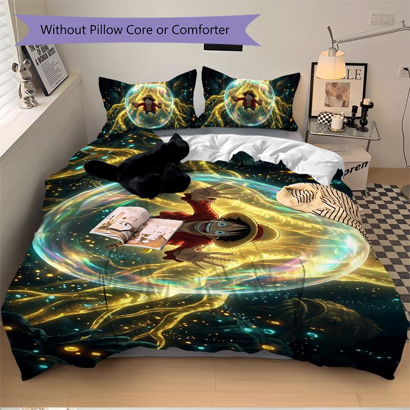 3Pcs Adventure Bubble Bedding Set Soft Fabric Duvet Cover Pillowcases Home Xmas Halloween Gift 1 Duvet Cover 2 Pillowcase S1766
