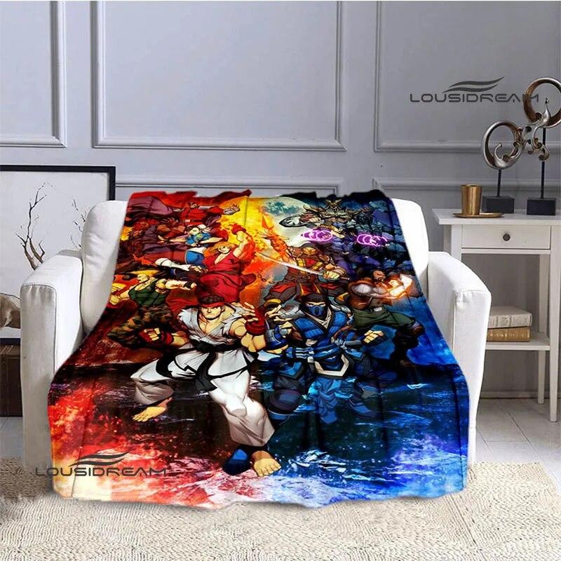 Classic Game Street Fighter Printed Blanket Flange Warm Blanket Bed Linings Home Travel Blanket Picnic Blanket Birthday Gift