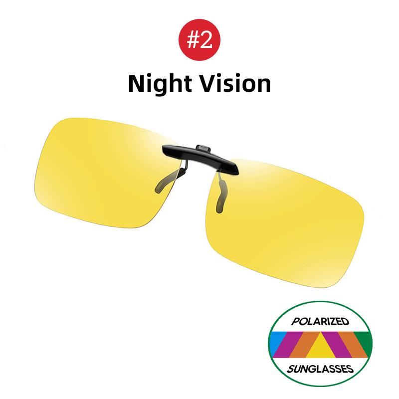Vivibee Occhiali da Sole da Pesca da Uomo Clip-on a Specchio Blu Occhiali Polarizzati Uv400 da Donna Quadrati Visione Notturna Guida Occhiali da Sole