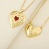 Nidin Light Luxury 3 Styles Sparkling Zircon Heart Pendant Necklace Vintage Romantic Love Jewelry Gift For Women Girlfriend Wife