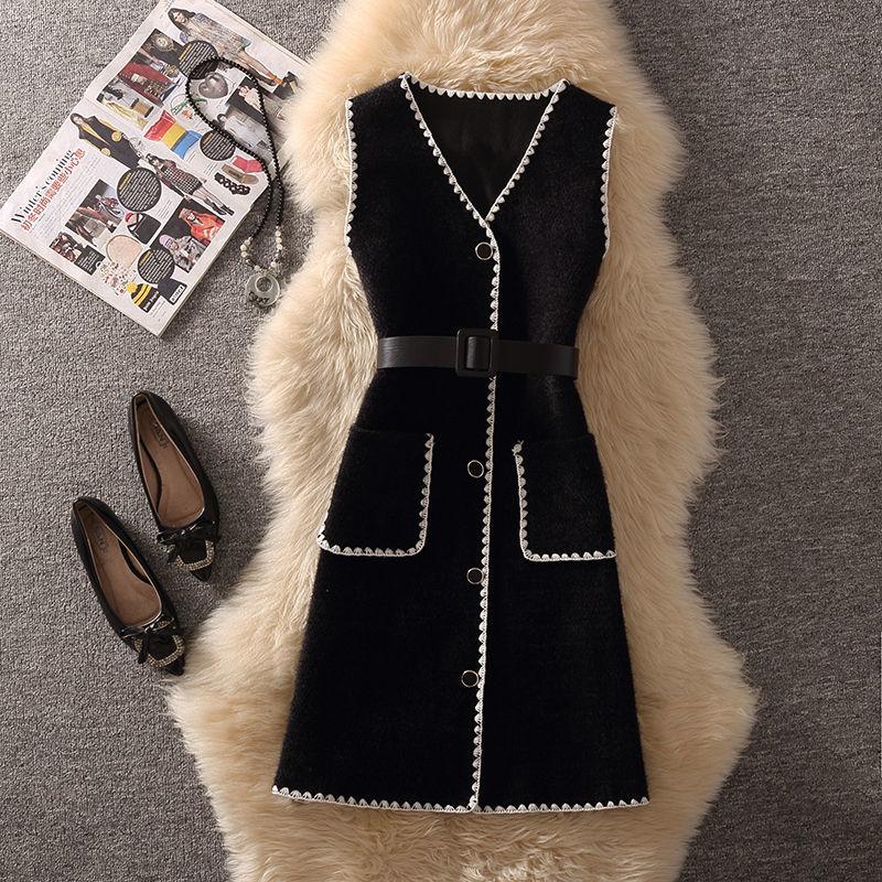 Ladies Sleeveless Vest Jacket Ladies Temperament Goddess Fan Waist Was Thin Cardigan All-match V-neck Ladies Jacket