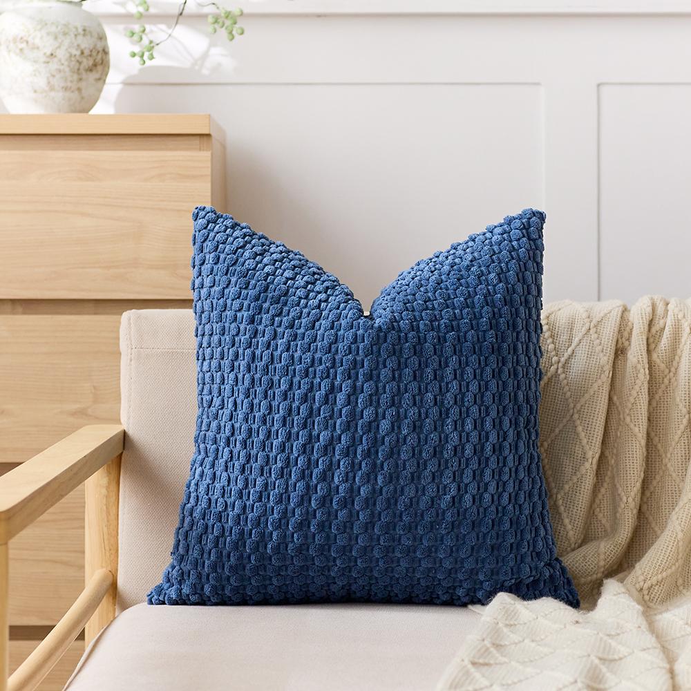 1 Stück Herbst Gestreift Quadratisch Heimdeko Kissenbezug Boho Weich Blasenpartikel Cord Kissenbezug für Sofa Stuhl Wohnzimmer