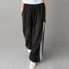New Arrivals Open Run Women Casual CoTTon Blend Track Two Way Wide Leg Banding T