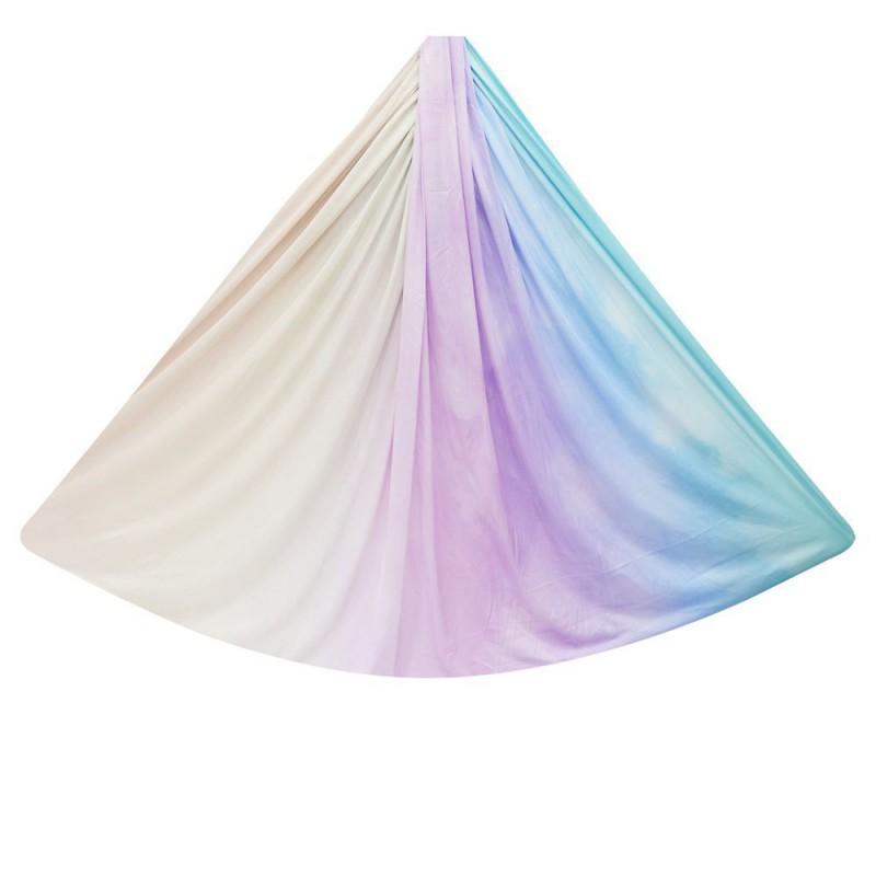Aerial Yoga Hammock With Extension Straps Carabiner - Silk Fabric No-Knot Design Home Gym Inversion Therapy Studio Use