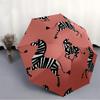 1pc Zebra Pattern Fashionable Automatic Opening/Closing Folding Umbrella with 8 Bones, Windproof Portable, Daily Use289