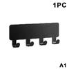 1/2pcs 4 Hooks Wall Mounted Rack No Punching Multi-functional Storage Hooks Self Adhesive Key Holder Home Organization