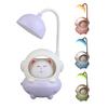 Cartoon Astronaut Cat Desk Lamp USB Rechargeable Flexible Gooseneck Table Reading Light Home Office Bedroom Bedside Night Light