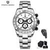 Pagani Design Nouveau Lunette en acier inoxydable hommes montres à Quartz de luxe verre saphir chronographe VK63 montre hommes