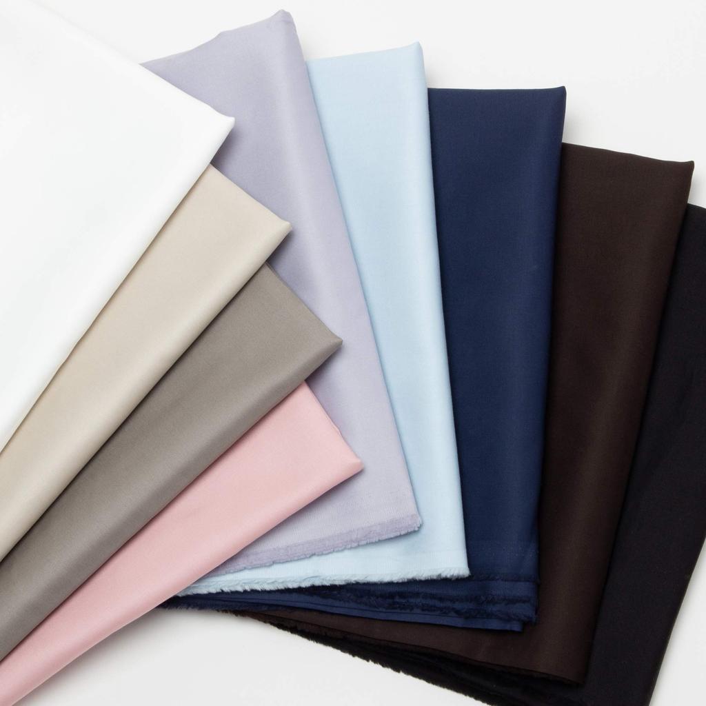 Nippon Chuko Cotton Satin 108cm Wide X 9m Light Solid Color Fabric, Cut, Blue, YS11063-53-9M,