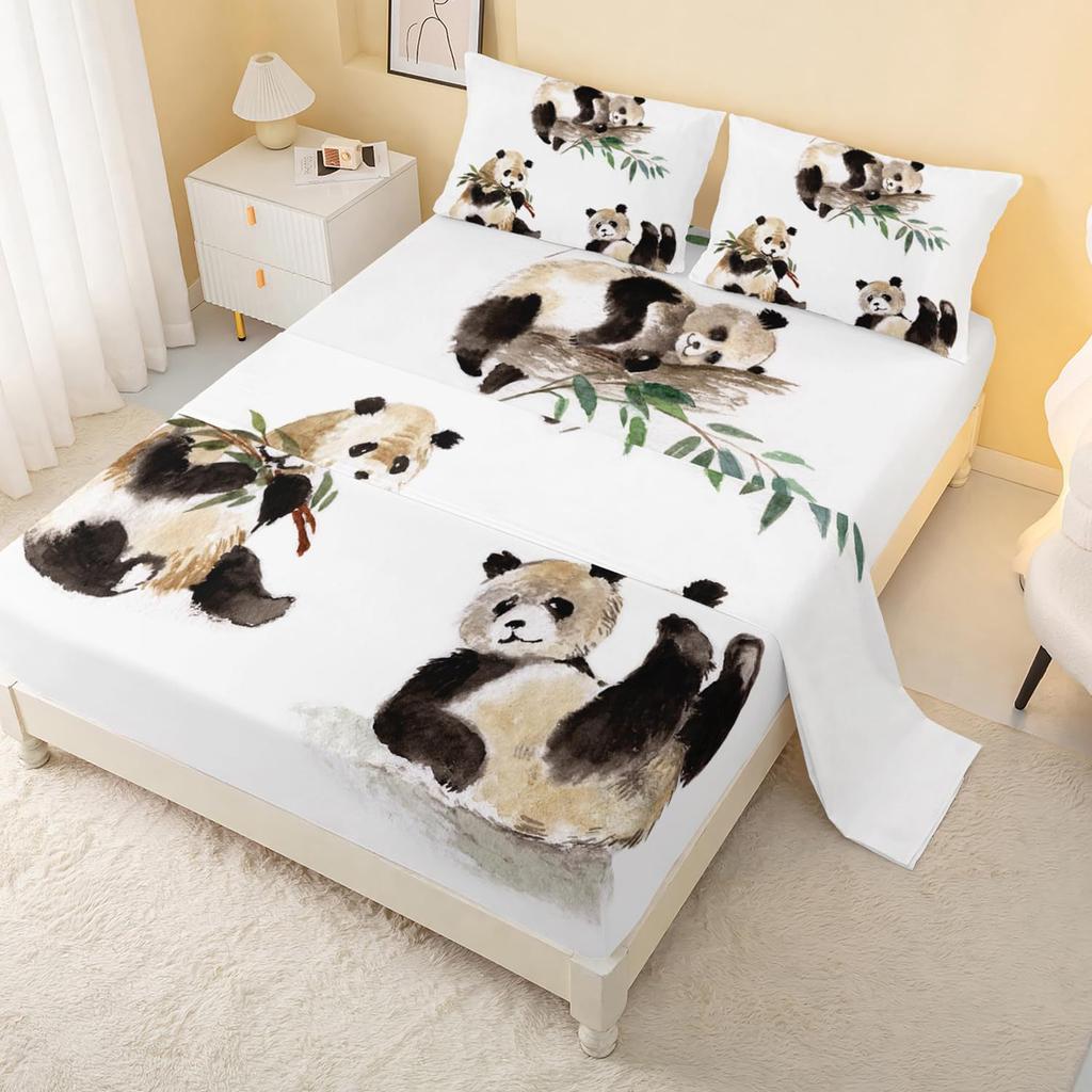 Cartoon animal little dinosaur pattern bed hat four-piece bedding set bedroom dormitory bedding decoration