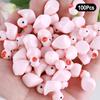 100Pcs Cartoon Cute Mini Luminous Little Duck Home Decor Resin Crafts Miniatures Ornaments Kawaii Desktop Decoration Gifts