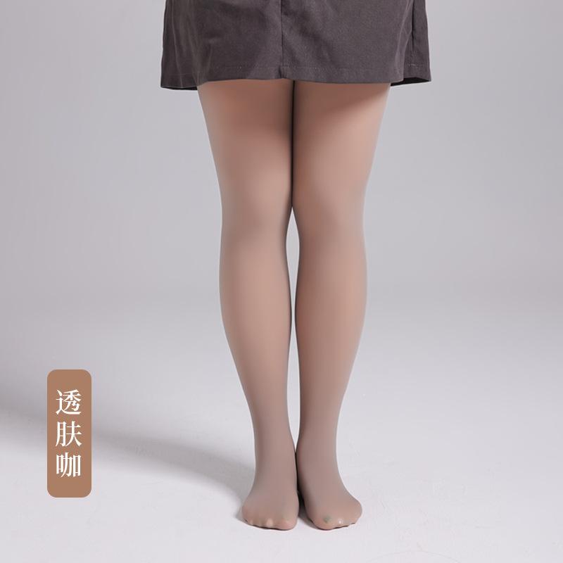 Plus-size Black Sheer Leg-enhancing tights200Jin Fat Mm Fake Sheer Pantyhose for Women, Suitable for Spring, Autumn, and Winter