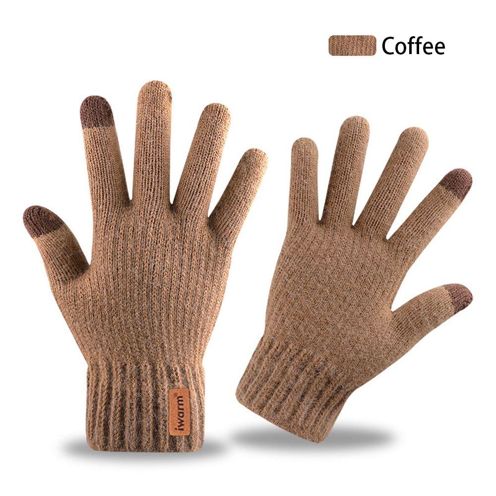 Farbe Vollfinger Mode Herren Fäustlinge Herren Strickhandschuhe Handschuhe Herbst Winter Handschuhe