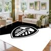 Leeds United Football Design Crystal Velvet Rug Soft Decorative Mat for Bedroom Entrance