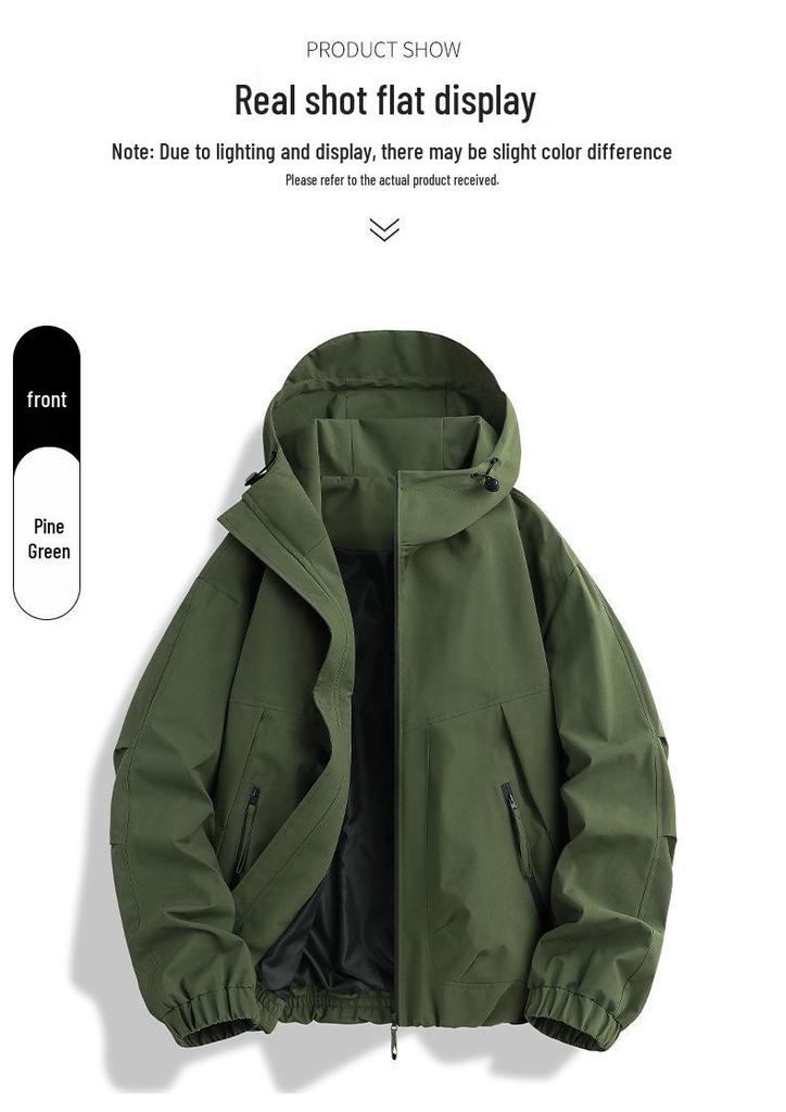 Herren- und Damen-Paar-Windbreaker-Jacke zum Bergsteigen - Lässige Herbst-/Winter-Outdoor-Shell-Oberbekleidung.
