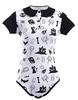 LittleForBig Adult Romper with Peter Pan Collar, Solid Sleeves, Cotton Pajamas, Size XL
