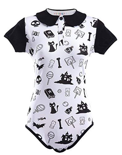 LittleForBig Adult Romper with Peter Pan Collar, Solid Sleeves, Cotton Pajamas, Size XL