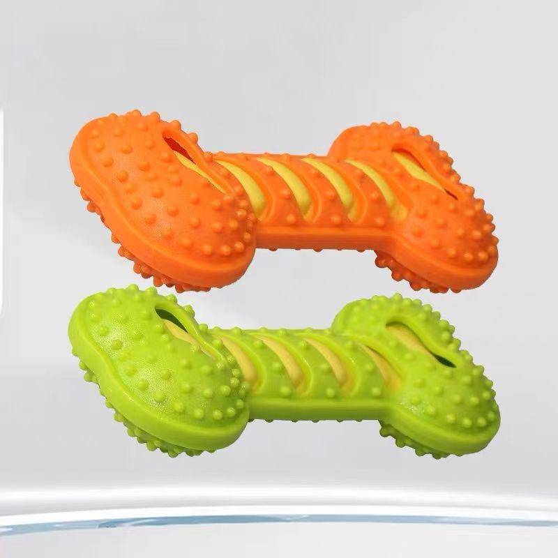 Durable Double-Layer Rubber Bone Toy for Large Dogs – Bite Resistant, Molar-Friendly, Self-Play Boredom Relief with Sound