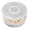 Multipurpose Container With Removable Cover Plate Transparent Durable Round Box For Meat Pizza Dumplings Food Storage