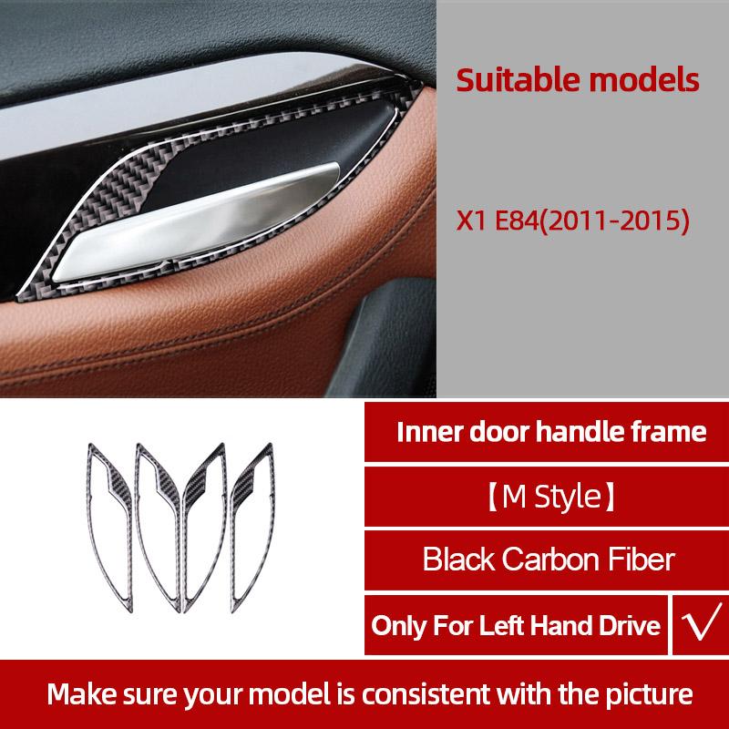 For BMW X1 E84 2011-2015 Carbon Fiber Center Console Gear CD Door Panel Trim Sticker Decoration Car Interior Tuning Accessories
